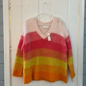 Anthropologie Sherbet Striped Sweater, size S with tags